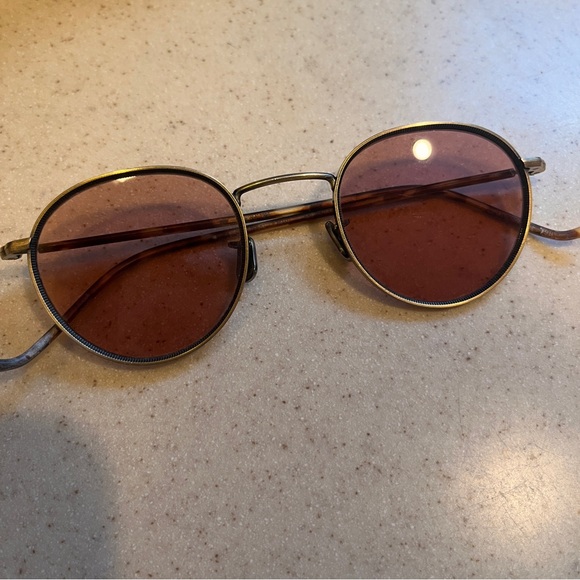 Classic 90s Tortoise Shell Wmn Small Frame Rose Colored Sunglasses Tint Metal - Picture 6 of 16